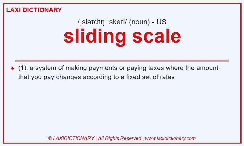 Definition sliding scale in American English