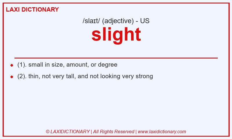 Definition slight in American English