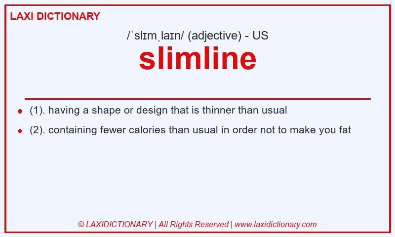 Definition slimline in American English