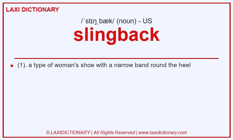 Definition slingback in American English