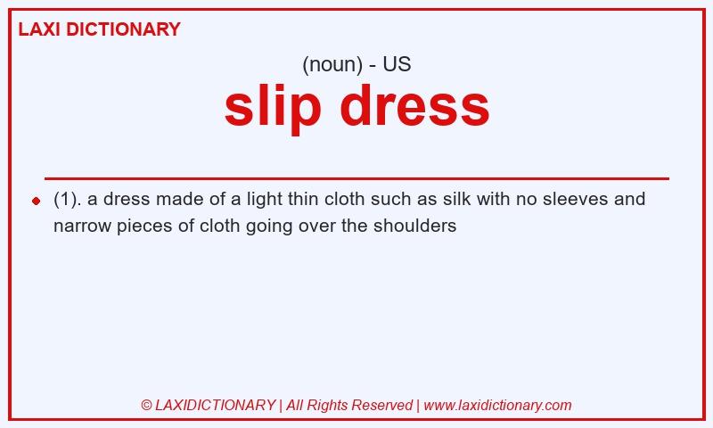 Definition slip dress in American English