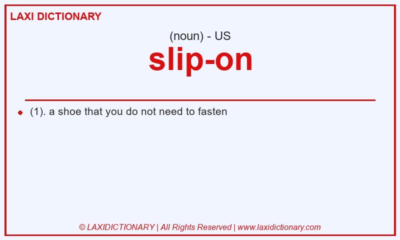 Definition slip-on in American English