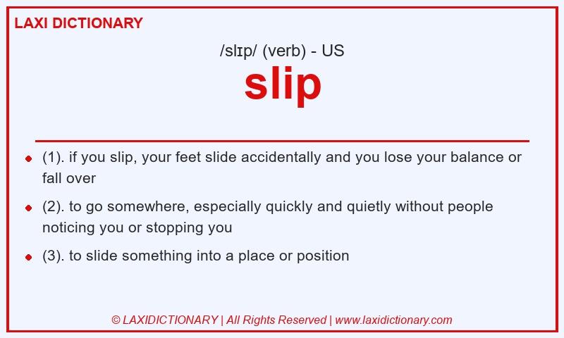 Definition slip in American English