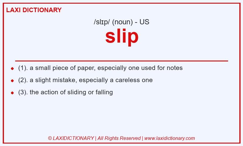 Definition slip in American English