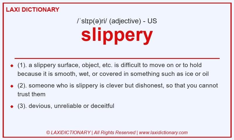Definition slippery in American English