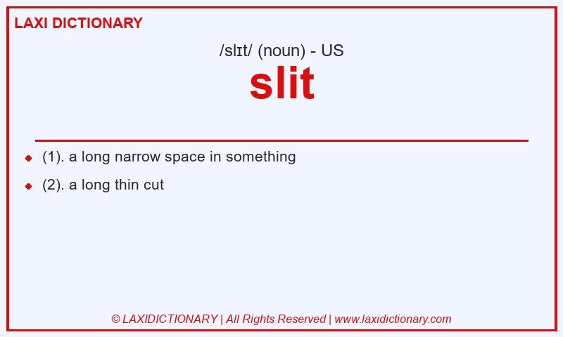 Definition slit in American English