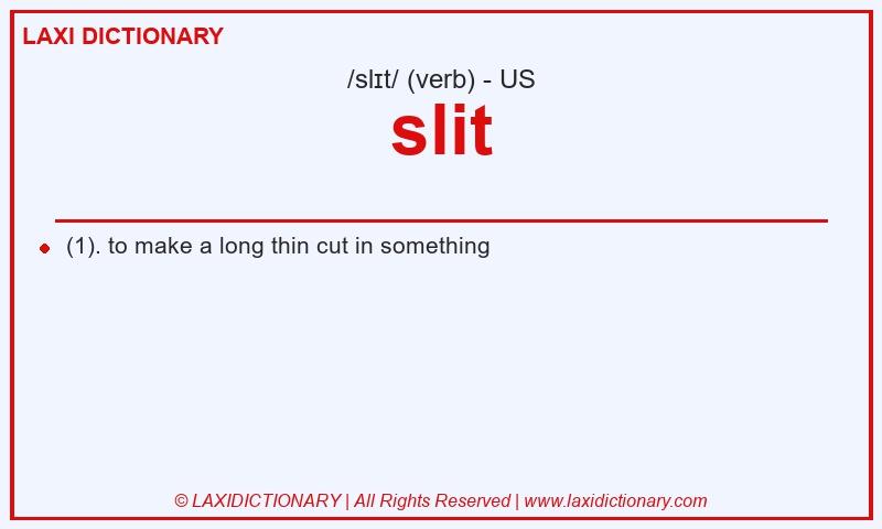 Definition slit in American English