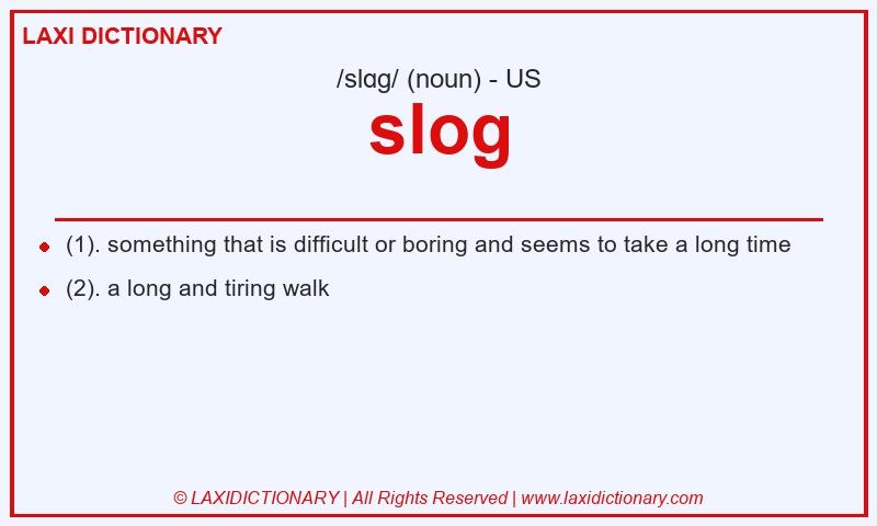 Definition slog in American English