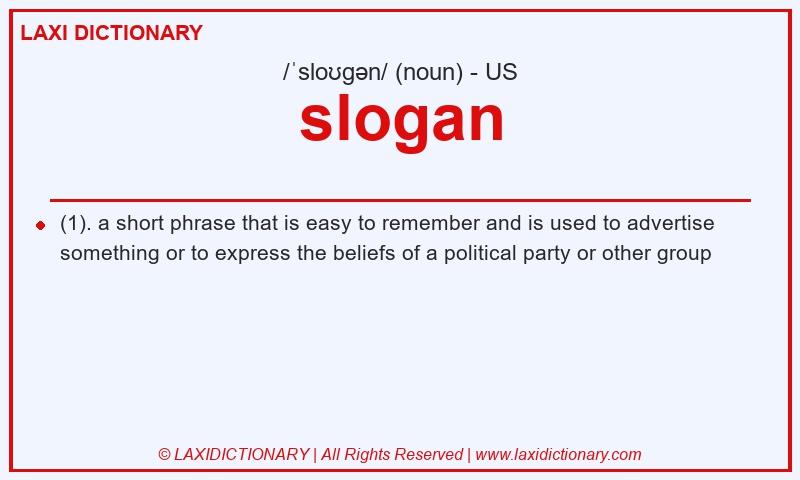 Definition slogan in American English