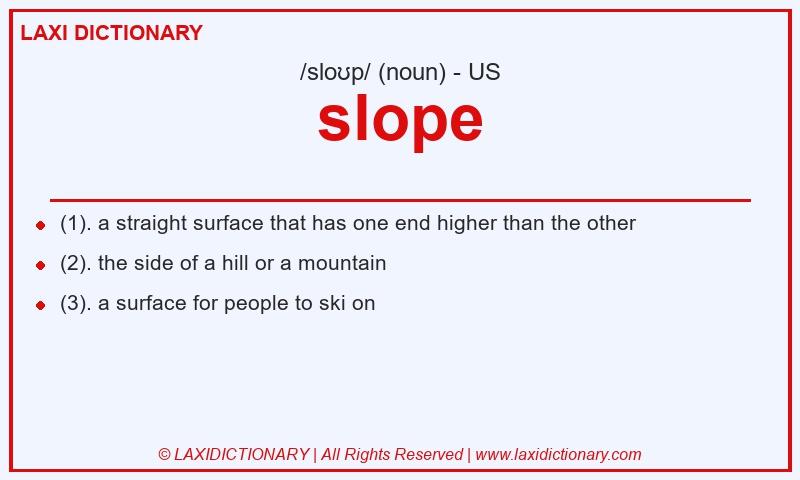 Definition slope in American English