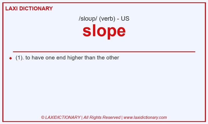 Definition slope in American English