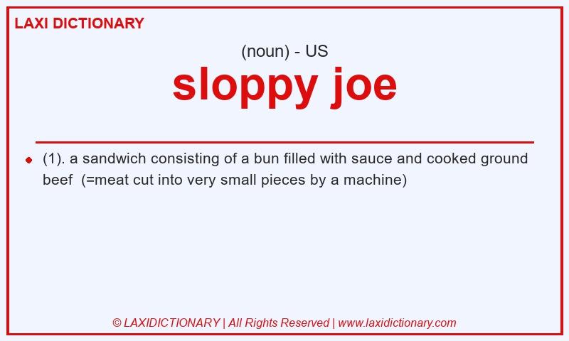 Definition sloppy joe in American English
