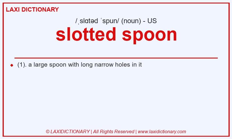 Definition slotted spoon in American English