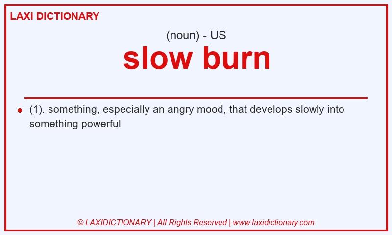 Definition slow burn in American English