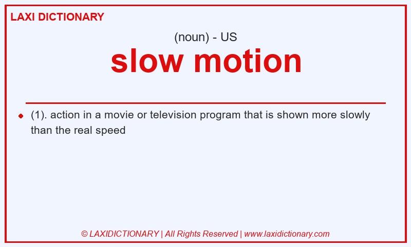 Definition slow motion in American English