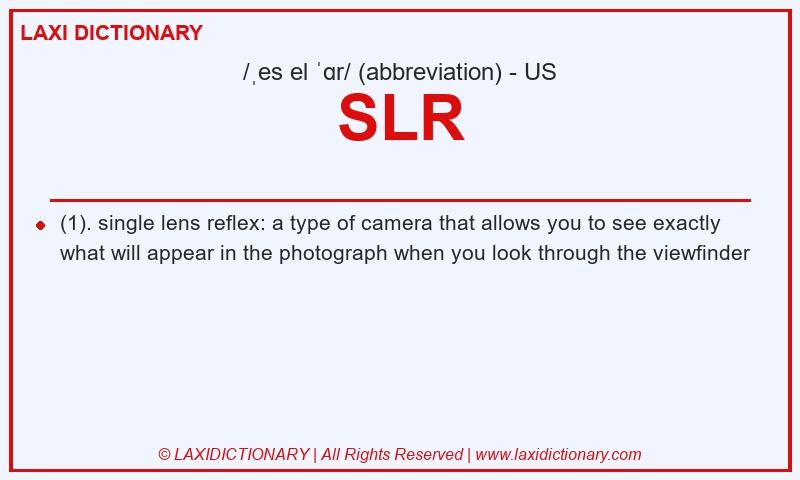 Definition SLR in American English