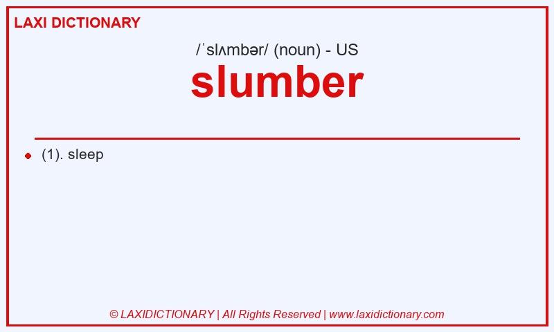Definition slumber in American English
