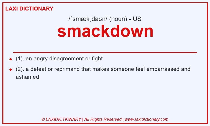 Definition smackdown in American English