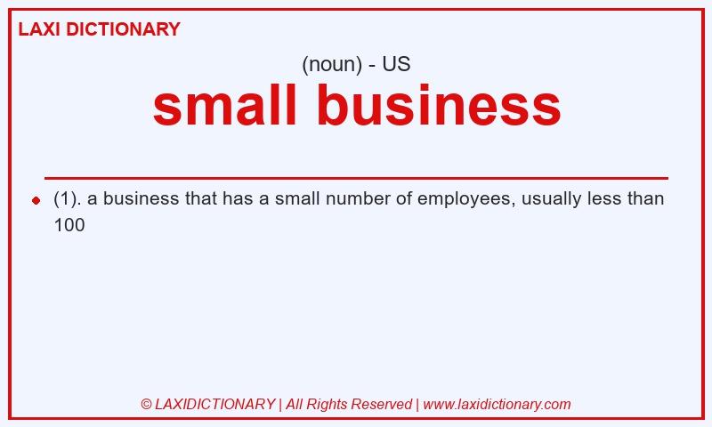 Definition small business in American English