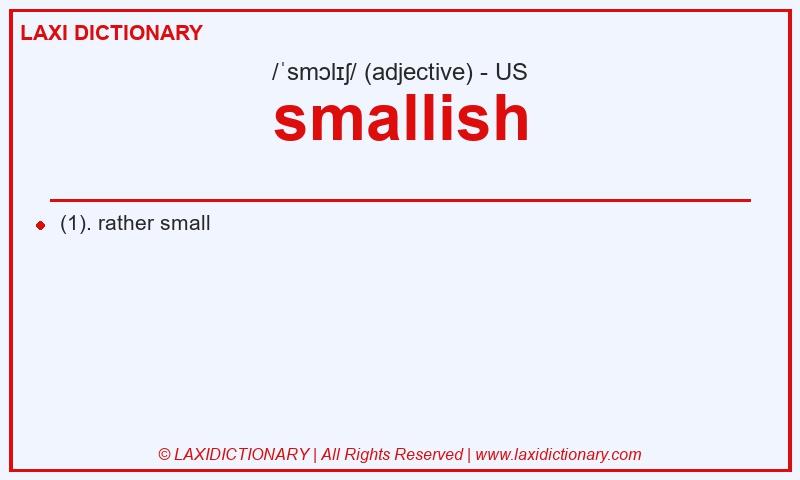 Definition smallish in American English