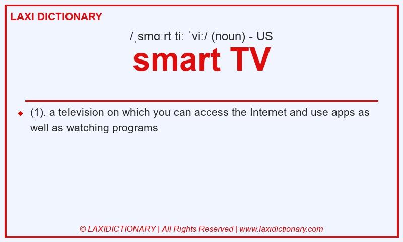 Definition smart TV in American English