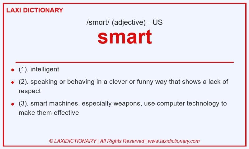 Definition smart in American English
