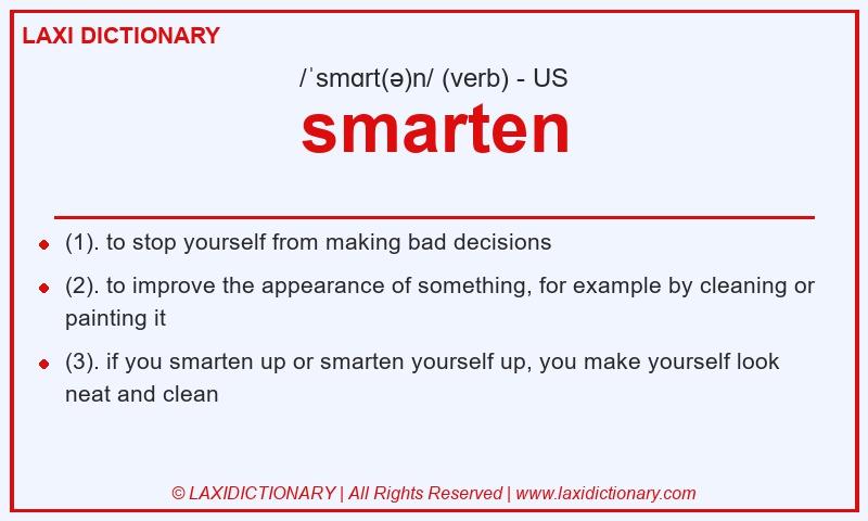 Definition smarten in American English