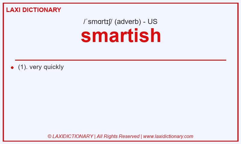Definition smartish in American English