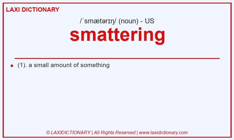 Definition smattering in American English