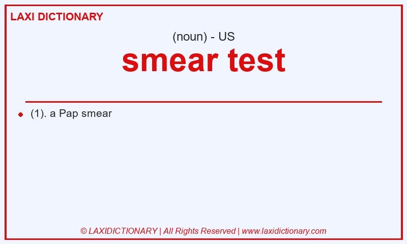 Definition smear test in American English