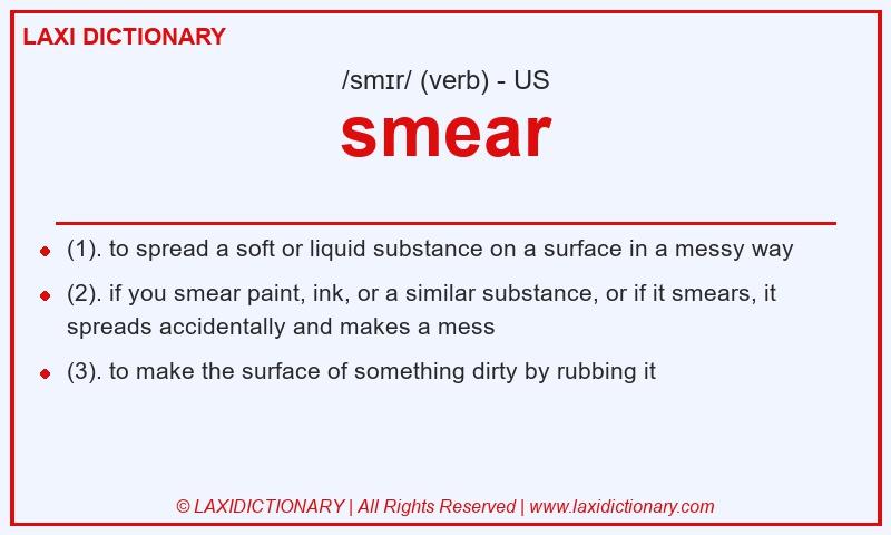 Definition smear in American English
