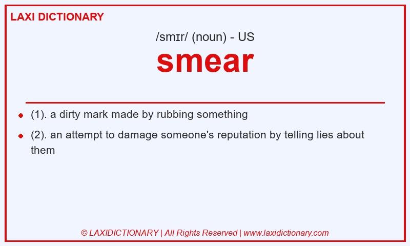 Definition smear in American English