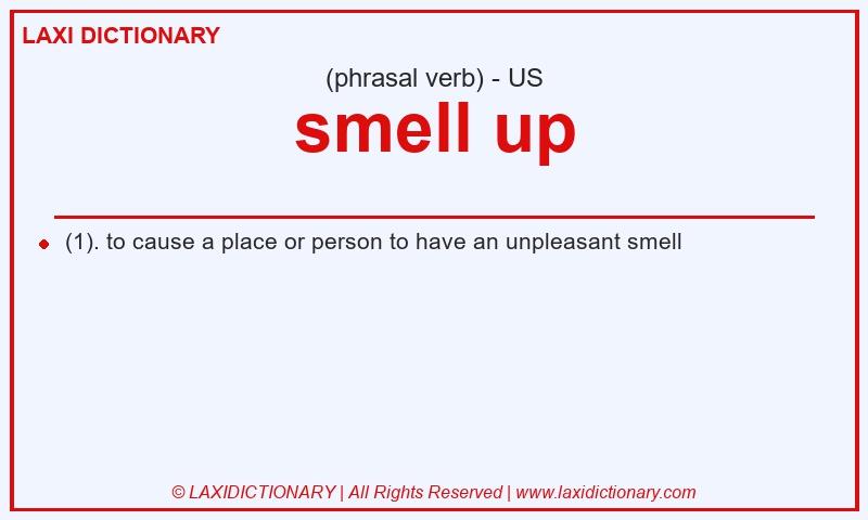 Definition smell up in American English