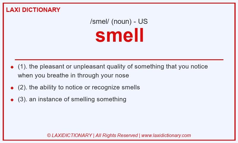 Definition smell in American English