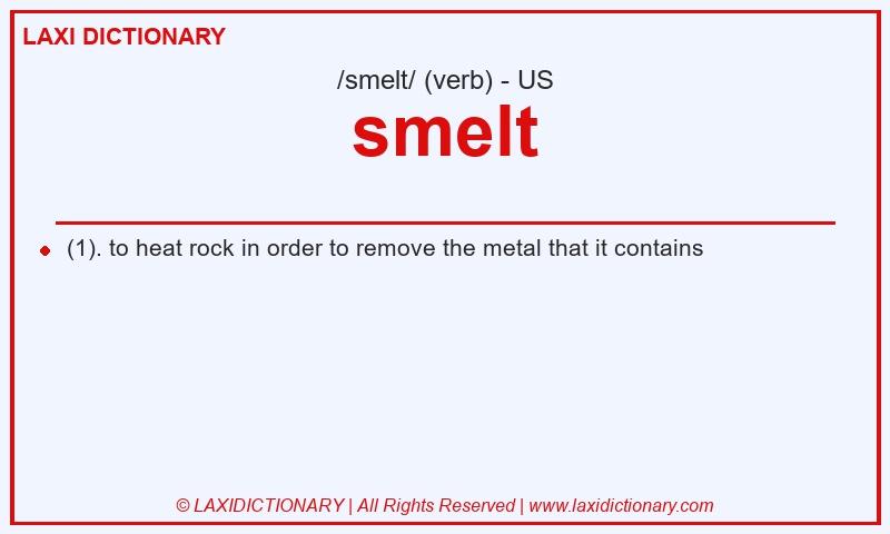Definition smelt in American English