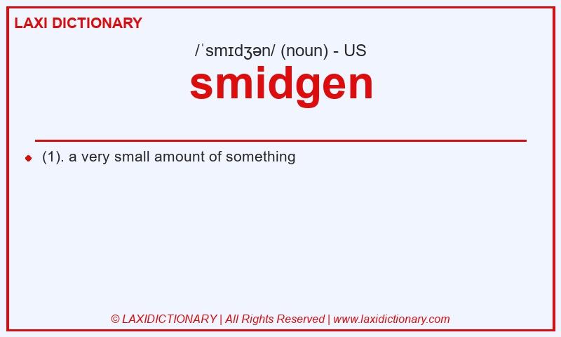 Definition smidgen in American English