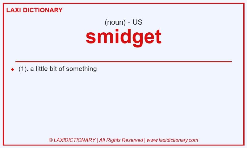 Definition smidget in American English