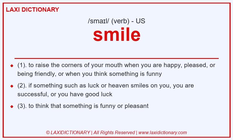Definition smile in American English