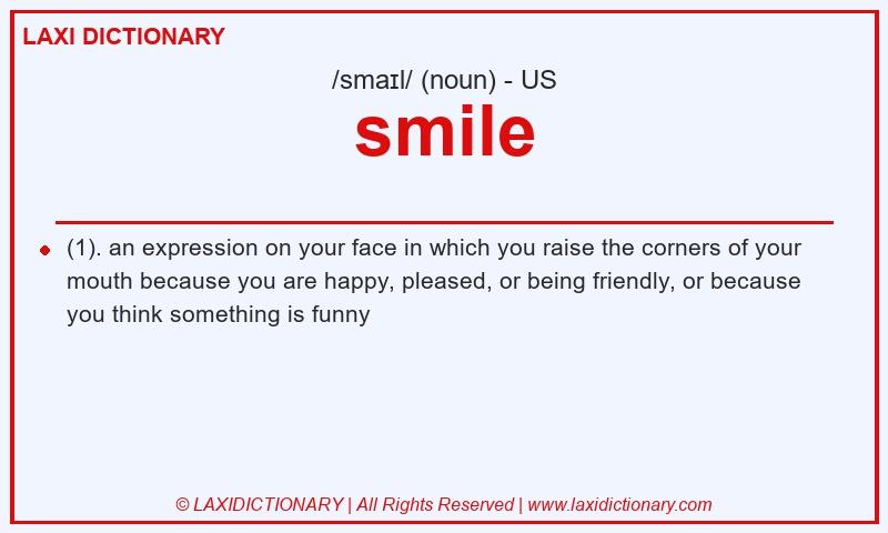 Definition smile in American English