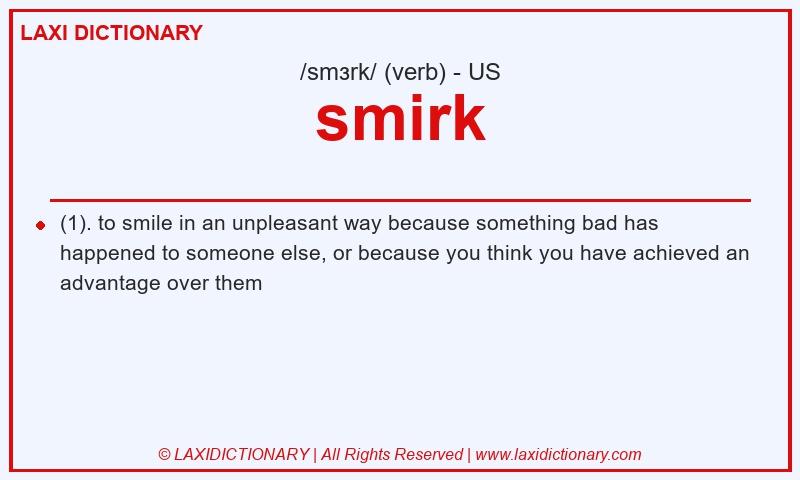 Definition smirk in American English
