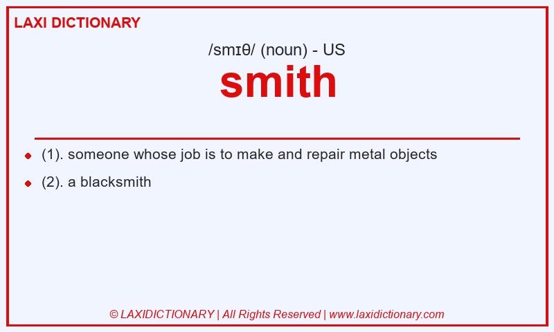 Definition smith in American English