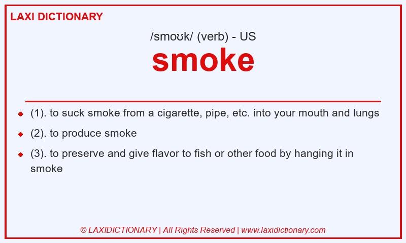 Definition smoke in American English