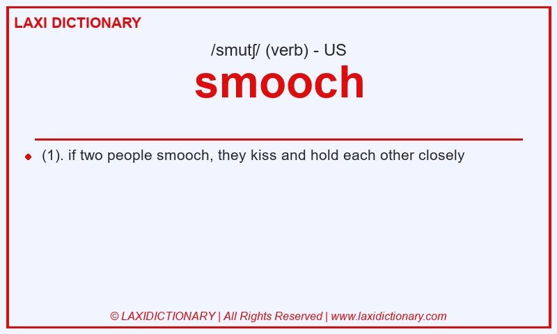 Definition smooch in American English