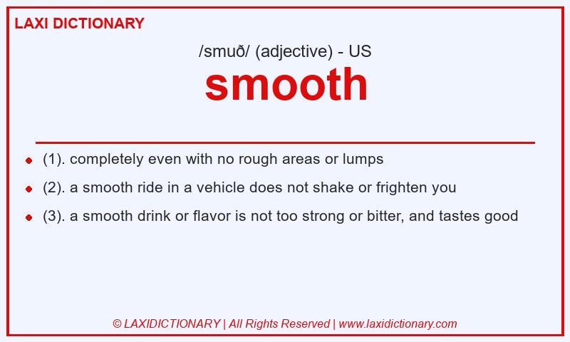 Definition smooth in American English