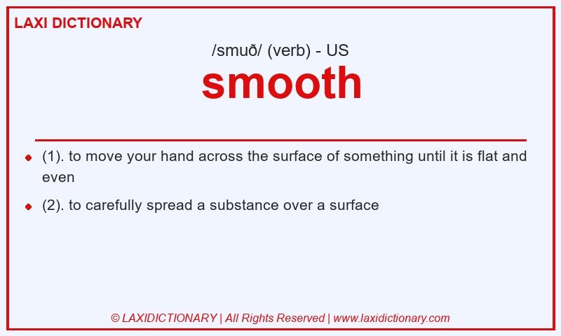 Definition smooth in American English