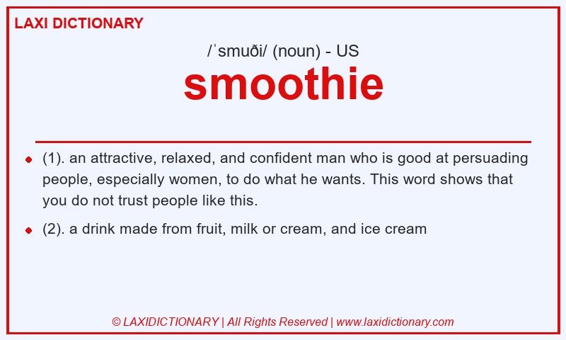 Definition smoothie in American English