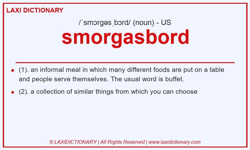 Definition smorgasbord in American English