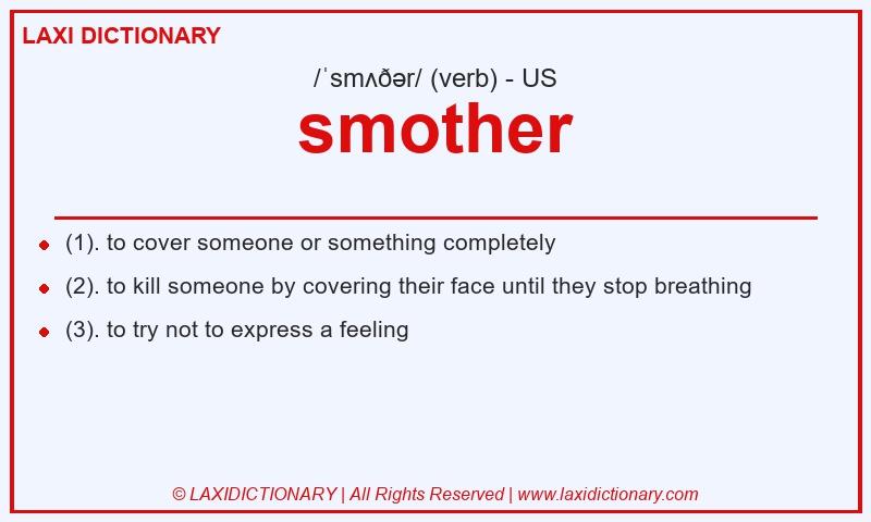 Definition smother in American English