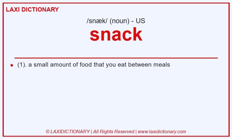 Definition snack in American English
