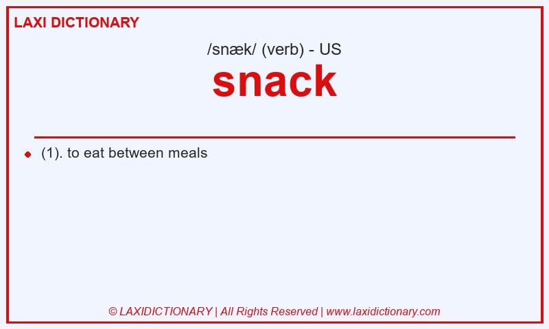 Definition snack in American English